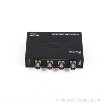 4ch CCTV BNC Video Balun 1080p Fibra ottica